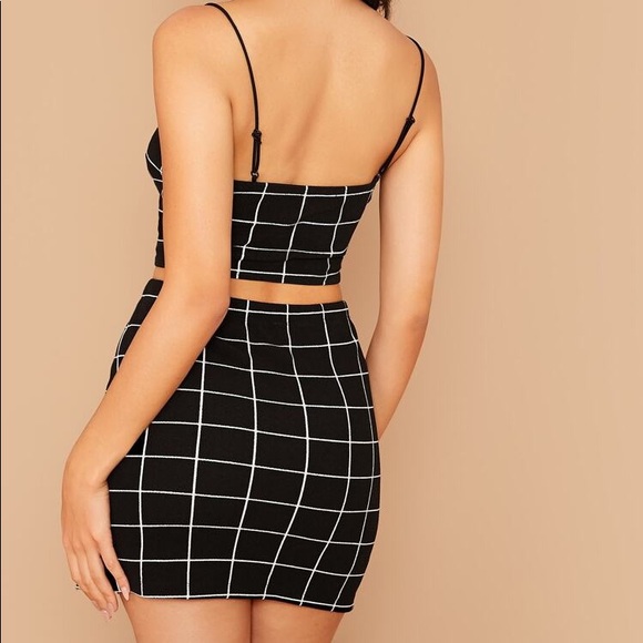 Grid print Skirt set - Picture 5 of 6
